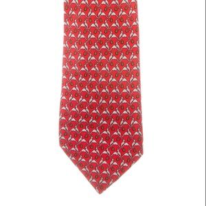 Hermes Christmas Tie. Mountain Goat/Pine Tree